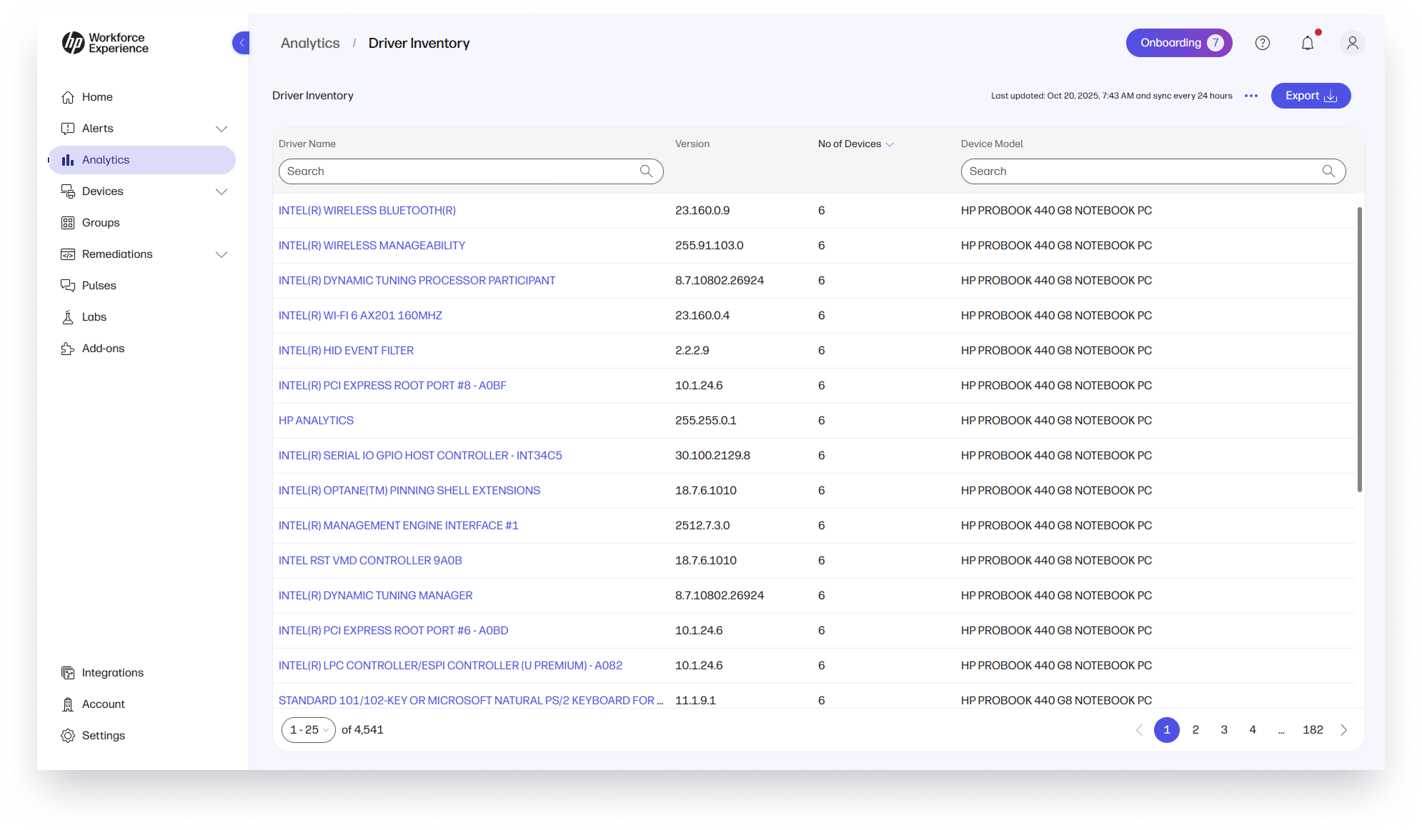 Driver Inventory Insights