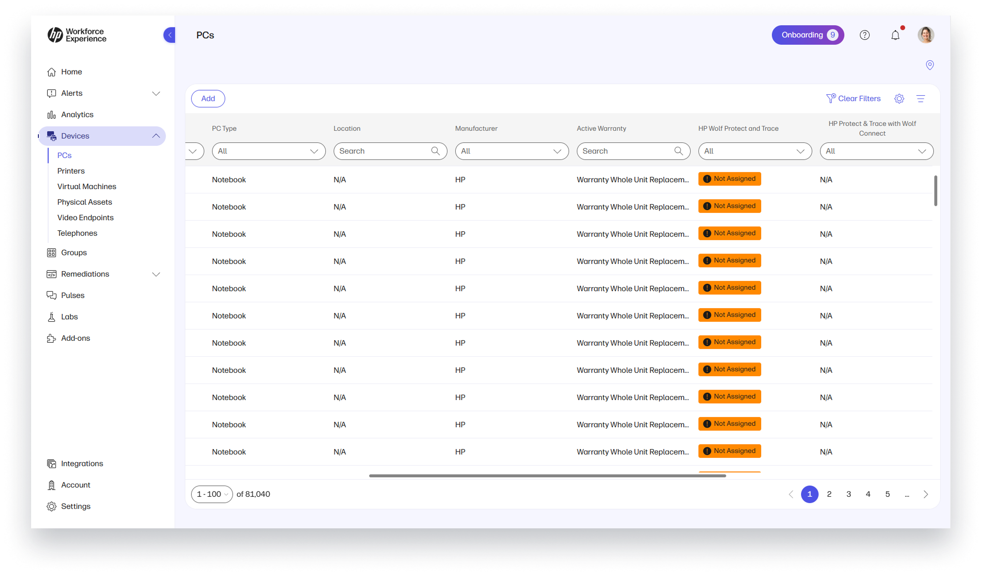 HP Protect and Trace