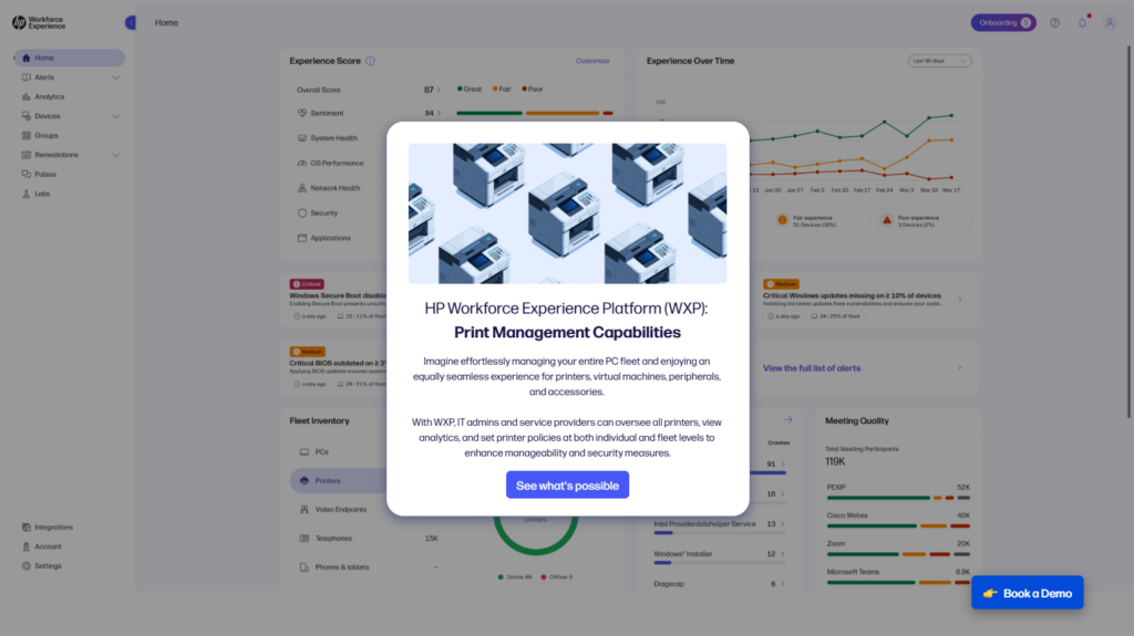 Print Management Capabilities demo