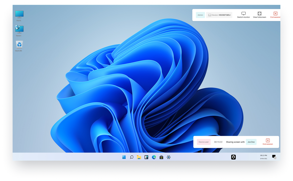 Remote Connect screen