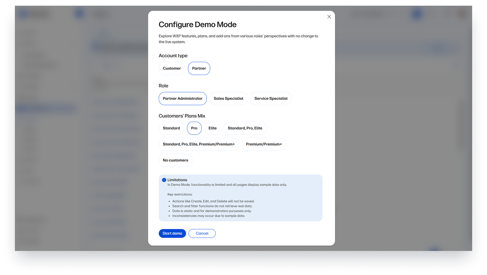 Demo Mode