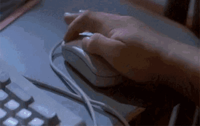 The kids in Jurassic Park getting excited about a computer program