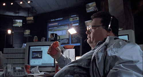 Nedry aka Newman from Seinfeld in Jurassic Park sayings Thanks dad
